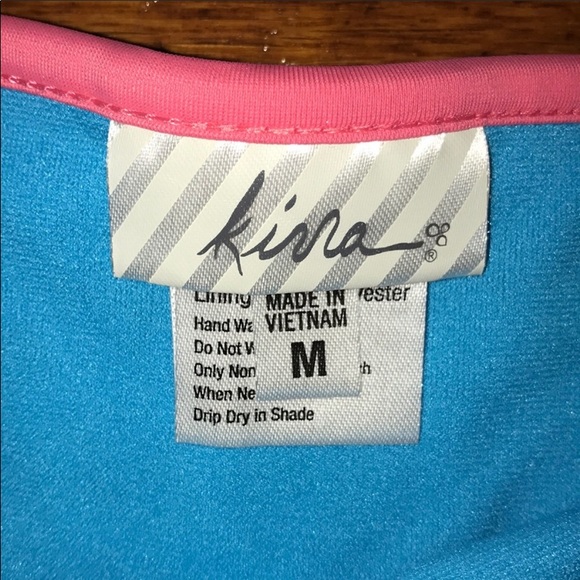 Kirra Bikini Pink & Blue Size Small Top Bottom S M - Picture 4 of 5